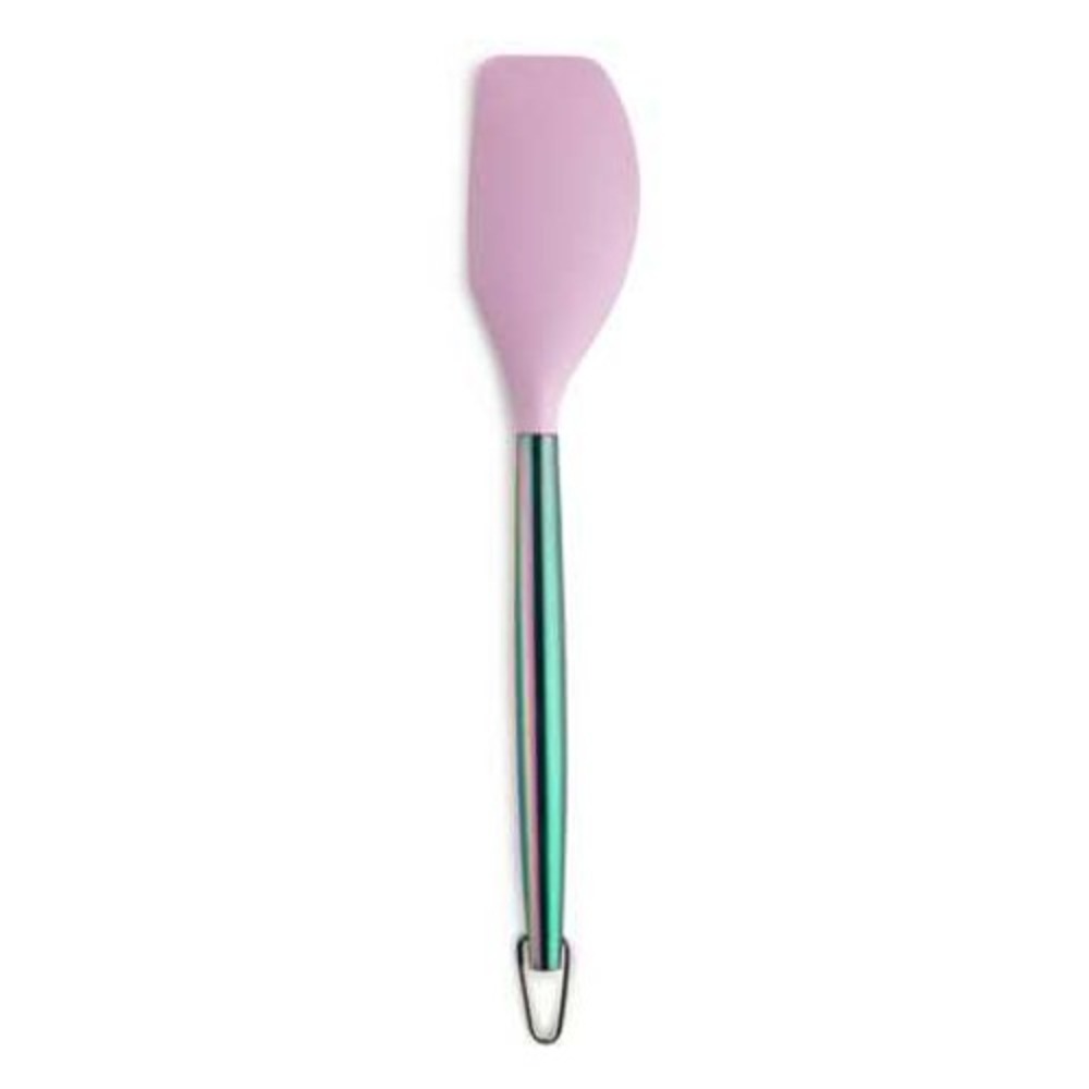 Unbranded Silicone Spatula Kitchen Tool One Size Pink  Iridescent Handle